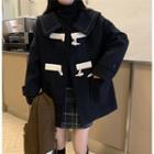 Woolen Toggle Long-sleeve Coat