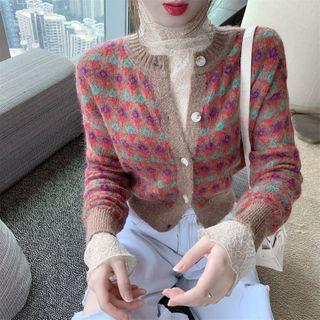 Floral Cardigan / Lace Top
