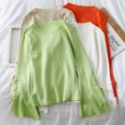 Tied Bell-sleeved Knit Sweater