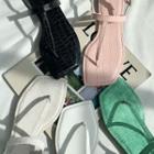 T-strap Croc Grain Flip-flops