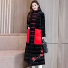 Floral Embroidered Padded Coat
