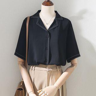 Short-sleeve  Chiffon Shirt