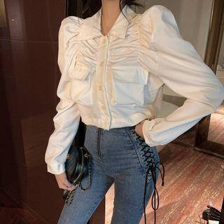 Ruched Shirt As Shown In Figure - One Size