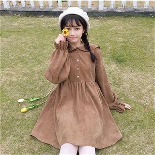 Long-sleeve Corduroy Mini Dress