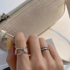 925 Sterling Silver Knot Ring J1076 - As Shown In Figure - One Size