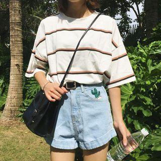 Boxy Striped T-shirt Null