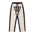 Two-tone Corduroy Wide Leg Pants