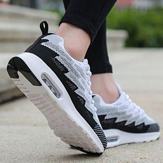 Panel Mesh Lace-up Sneakers
