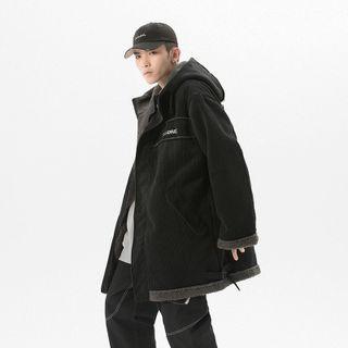 Long-sleeve Corduroy Fleece Trim Jacket