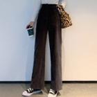 High Waist Wide-leg Corduroy Pants