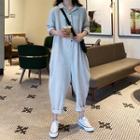 Pocketed Long-sleeve Jumpsuit