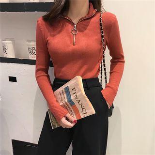 Long-sleeve Slim-fit Light Knit Pullover