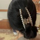 Faux Pearl Hair Clamp As Shown In Figure - L