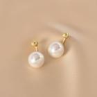 Faux Pearl Alloy Swing Earring 1 Pair - Gold - One Size