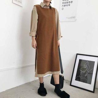 Plain Midi Shirt Dress / Plain Midi Tank Dress