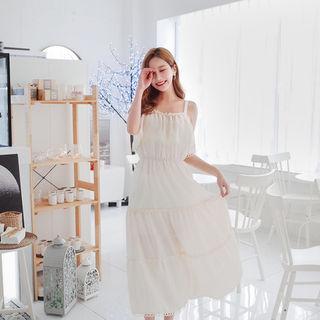 Off-shoulder Tiered Dress
