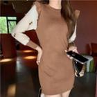 Mock Two-piece Bow Knit Dress