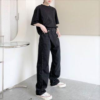 Wide-leg Jeans Black - One Size