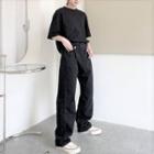 Wide-leg Jeans Black - One Size