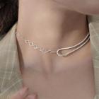 Asymmetrical Layered Sterling Silver Choker