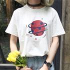 Planet Print Short Sleeve T-shirt