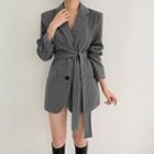 Striped Wrap Blazer