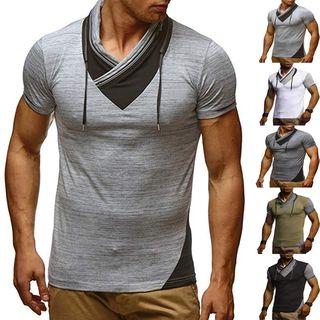Drawstring Short-sleeve Top