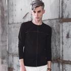 Contrast Stitching Long-sleeve T-shirt