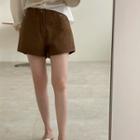 Flat-front A-line Shorts