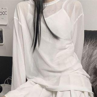 Set: Oversize Long-sleeve T-shirt + Camisole