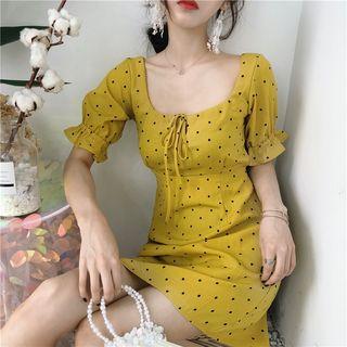 Print Slim-fit Short-sleeve Dress