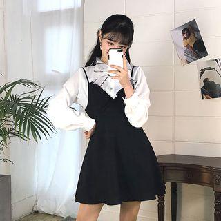 Frill-trim Pinafore Minidress