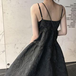 Square-neck Camisole Top / Open Back Spaghetti Strap Dress