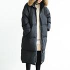 Faux Fur Hooded Padded Coat