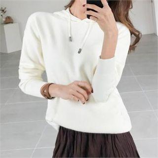 Hooded Kangaroo-pocket Sweater