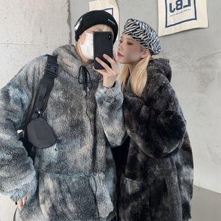 Tie-dye Fleece Drawstring Hoodie