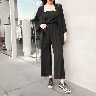 Set: Strapless Jumpsuit + Light Jacket