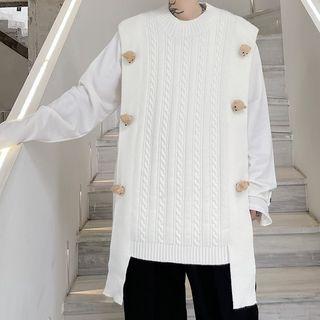 Bear Cable Knit Vest