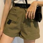 Pocketed Belted Shorts