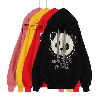 Panda Ring Detail Hooded Pullover