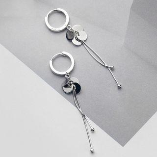 Hoop Dangle Earring 1 Pair - Silver - One Size
