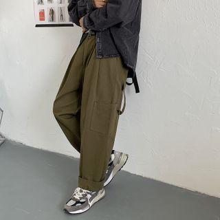 Wide Straight-cut Cargo Pants