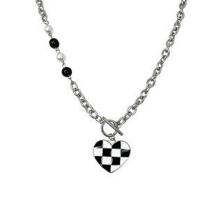 Check Heart Necklace
