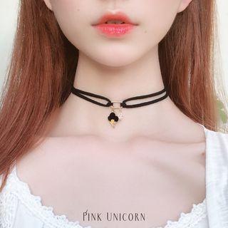 Alloy Lightning Cloud Pendant Choker Black - One Size