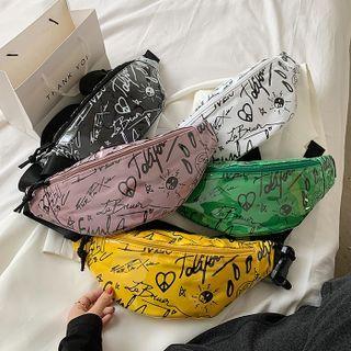 Print Faux Leather Belt Bag