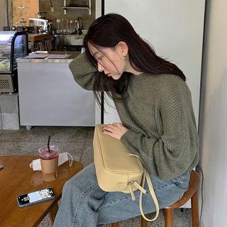 Mohair Blend Rib-knit Sweater