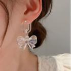 Bow Resin Dangle Earring 1 Pair - Transparent - One Size