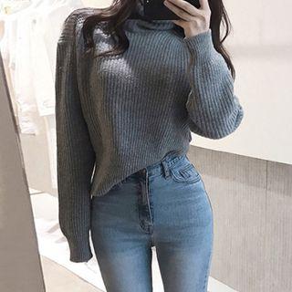 Turtleneck Asymmetric Sweater