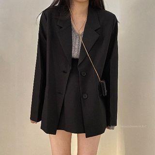 Plain Blazer / Mini Skirt / Cardigan