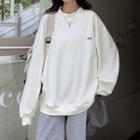 Long-sleeve High-neck Lettering  Sweatshirt